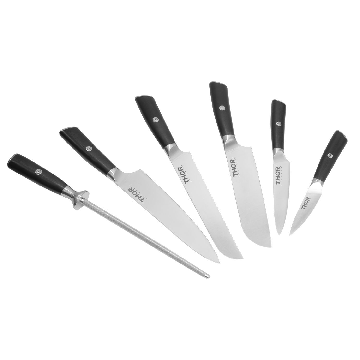Thor Kitchen 7-Piece Knife Set with Knife Block – Model GS0701P