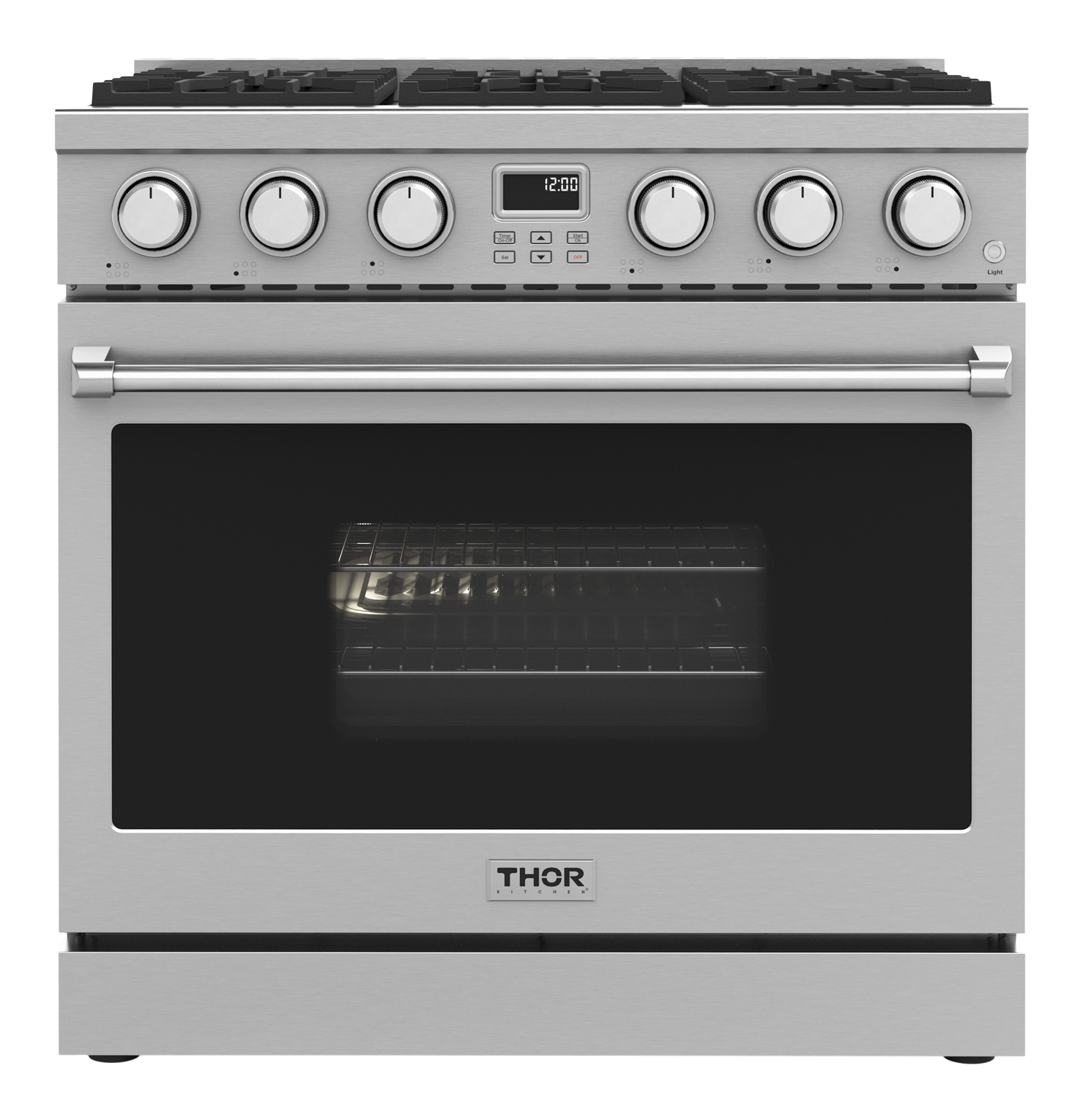Thor Kitchen 36-Inch Contemporary Professional Liquid Propane Range - Model ARG36LP-R (Renewed)