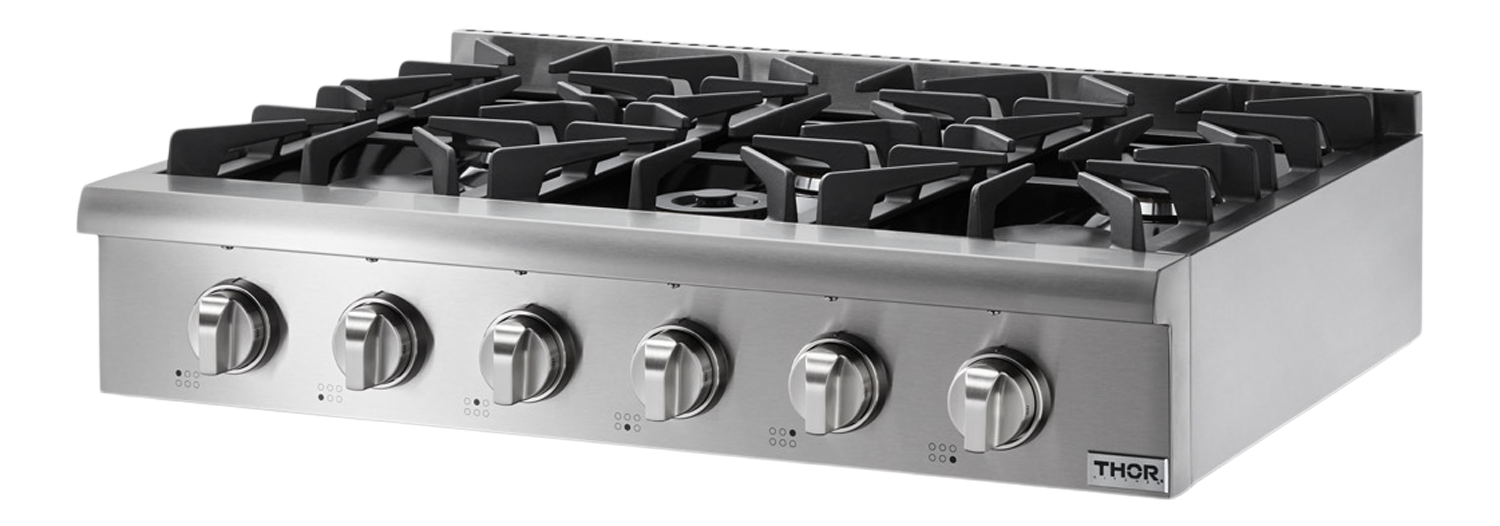 Thor Kitchen 36-Inch Professional LP Rangetop - Model HRT3618ULP-R (Renewed)