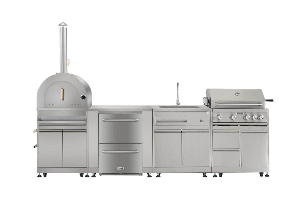Thor Kitchen Outdoor Kitchen Sink Cabinet in Stainless Steel - Model MK01SS304-R (Renewed)