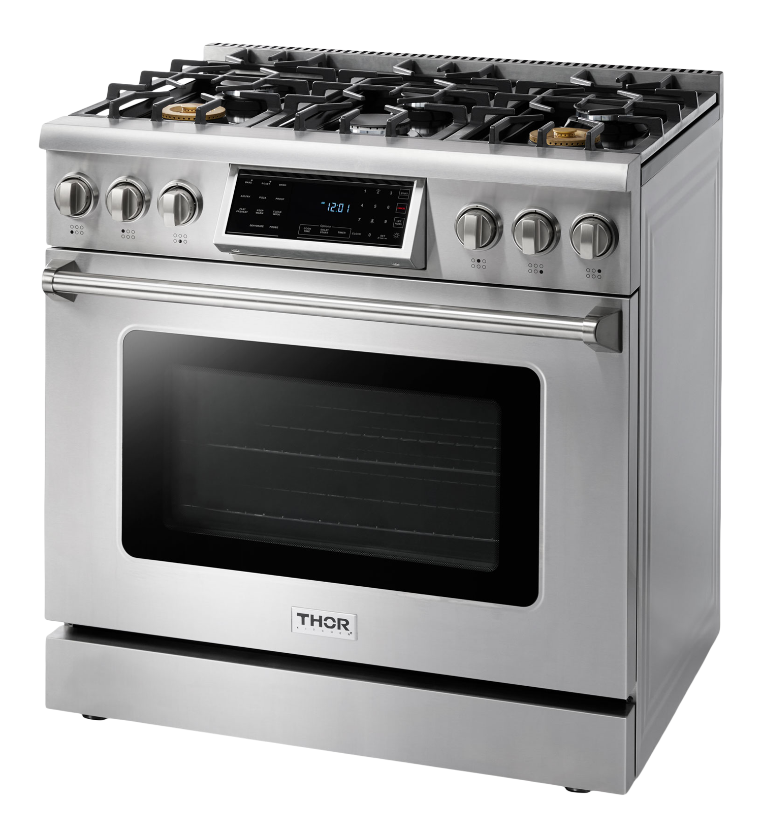 Thor Kitchen 36-Inch Tilt Panel Professional Gas Range - Model TRG3601-R (Renewed)